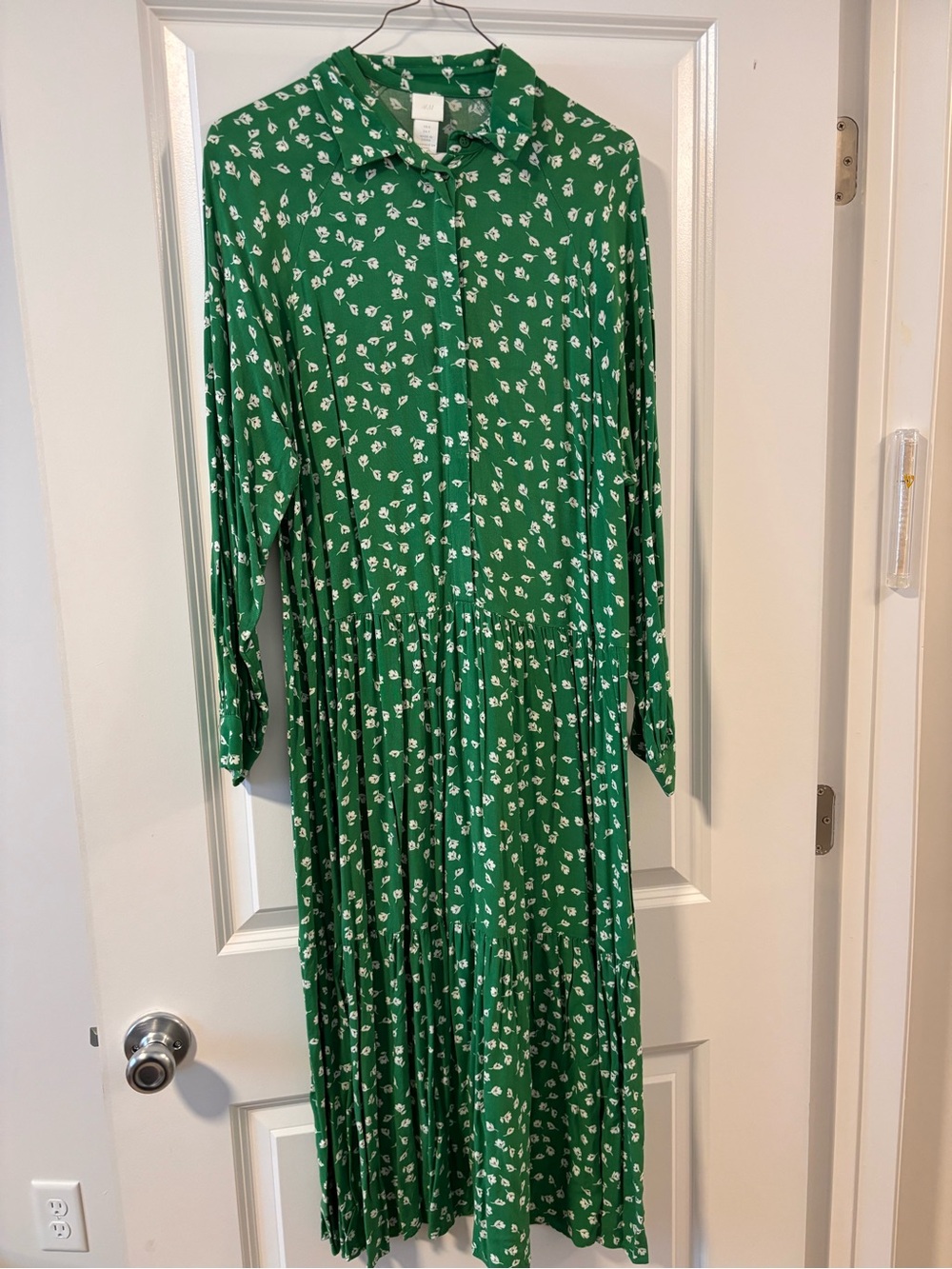 H&M Green Floral Midi Dress